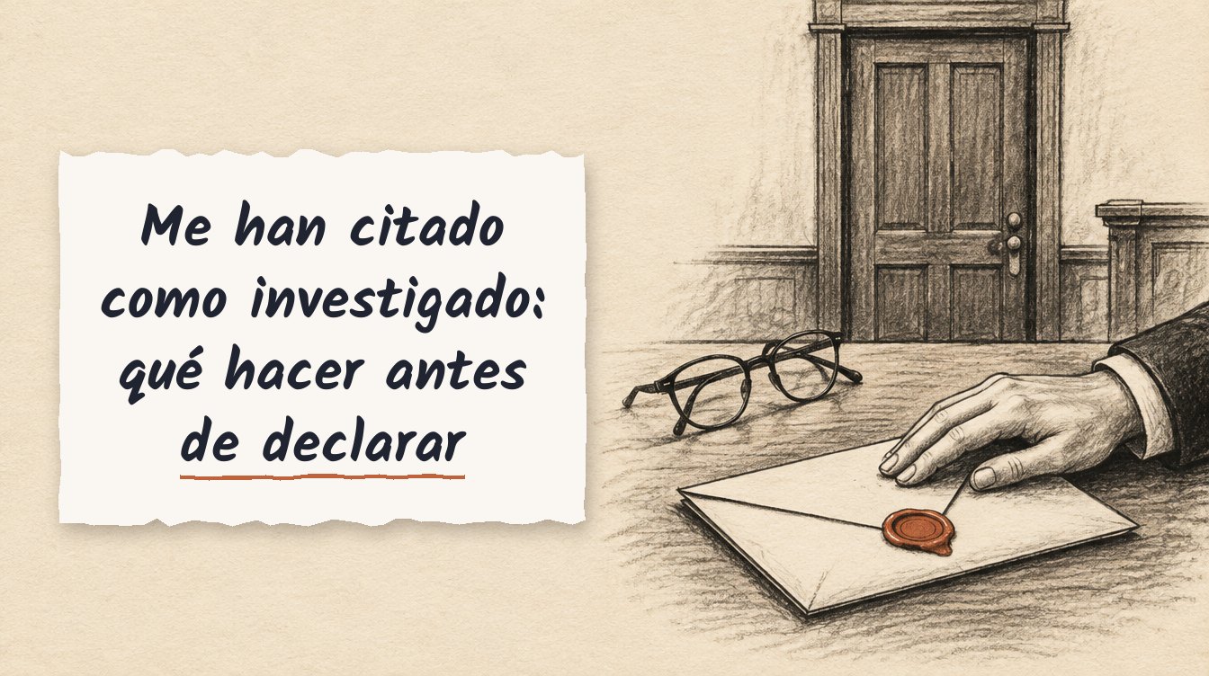 Me han citado como investigado: qué hacer antes de declarar